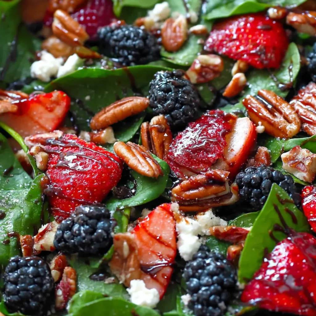 Berry Spinach Salad With Pecans