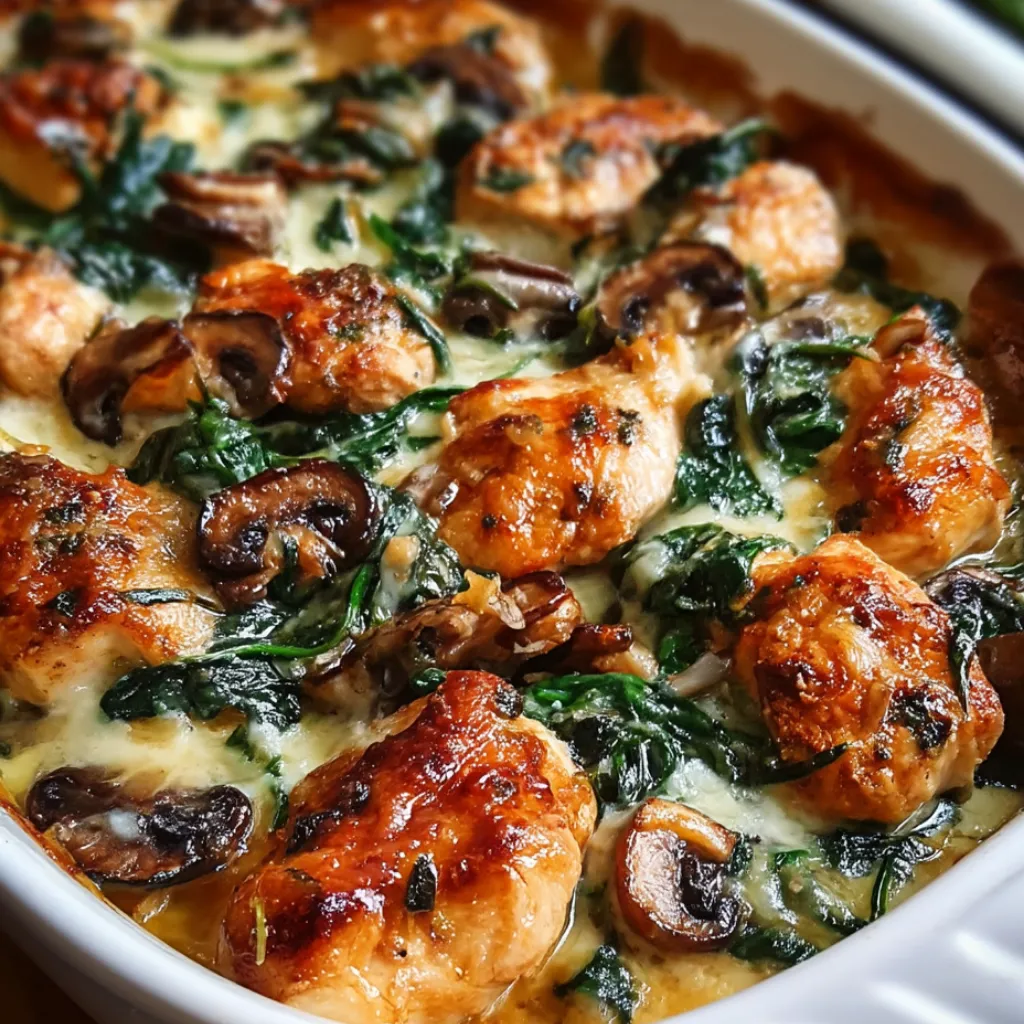 Chicken Spinach And Mushroom