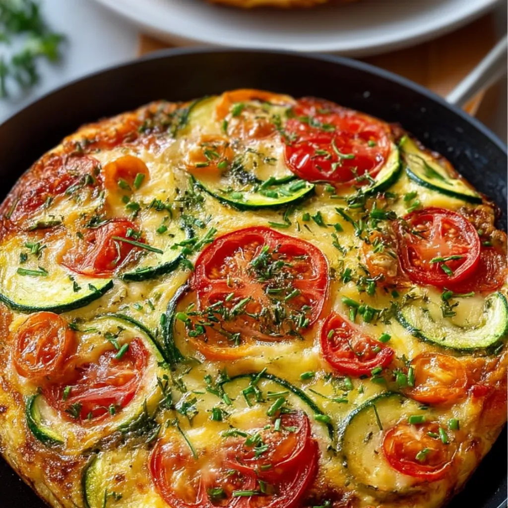 Mediterranean Zucchini And Tomato Frittata Mediterranean Zucchini And Tomato Frittata