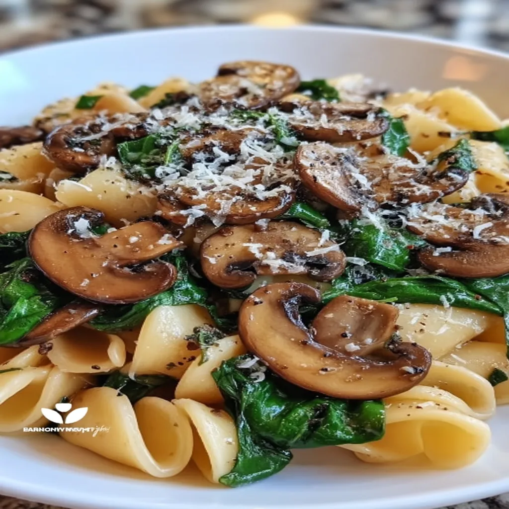 Balsamic Mushroom & Spinach Pasta