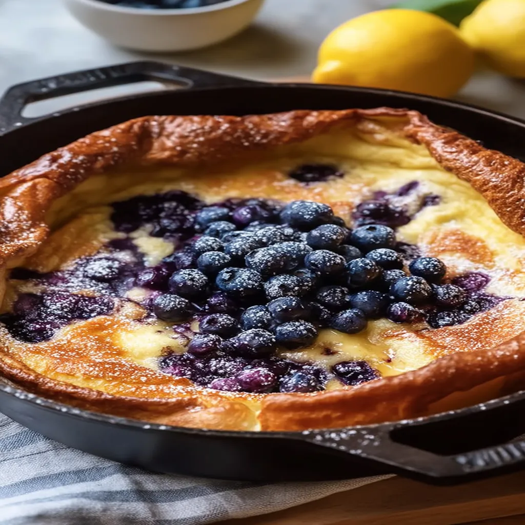 Blueberry Lemon Dutch Baby Pancake