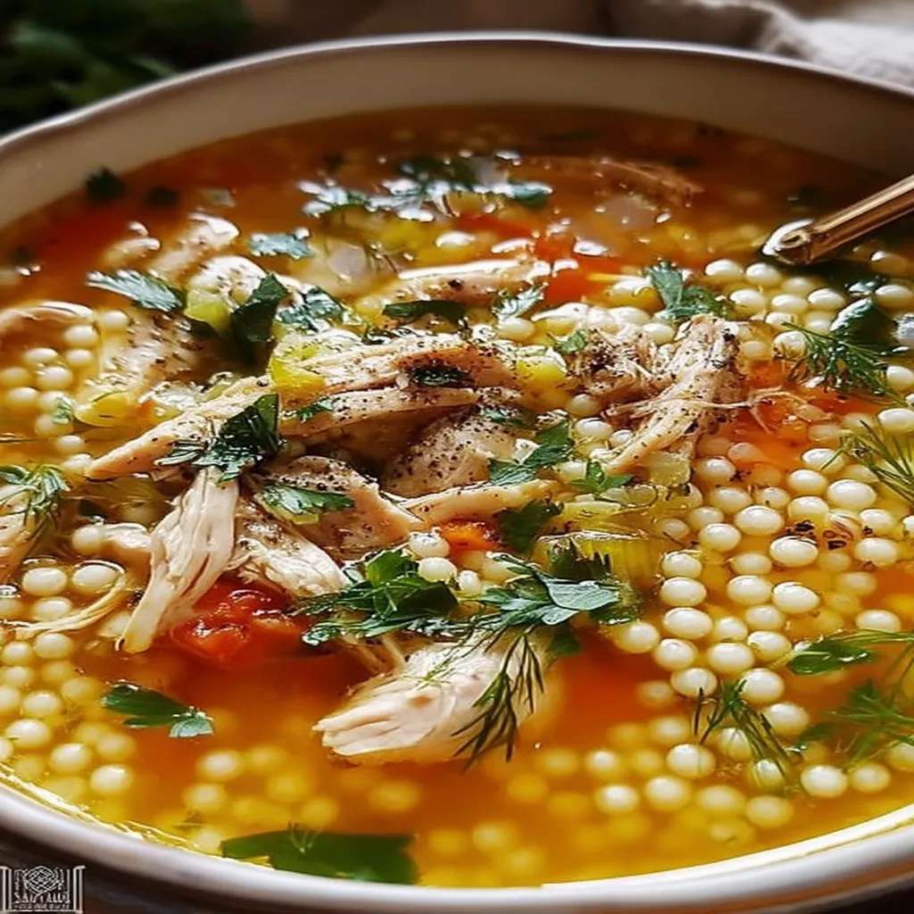Comfort in a Bowl: Chicken & Pearl Couscous Soup