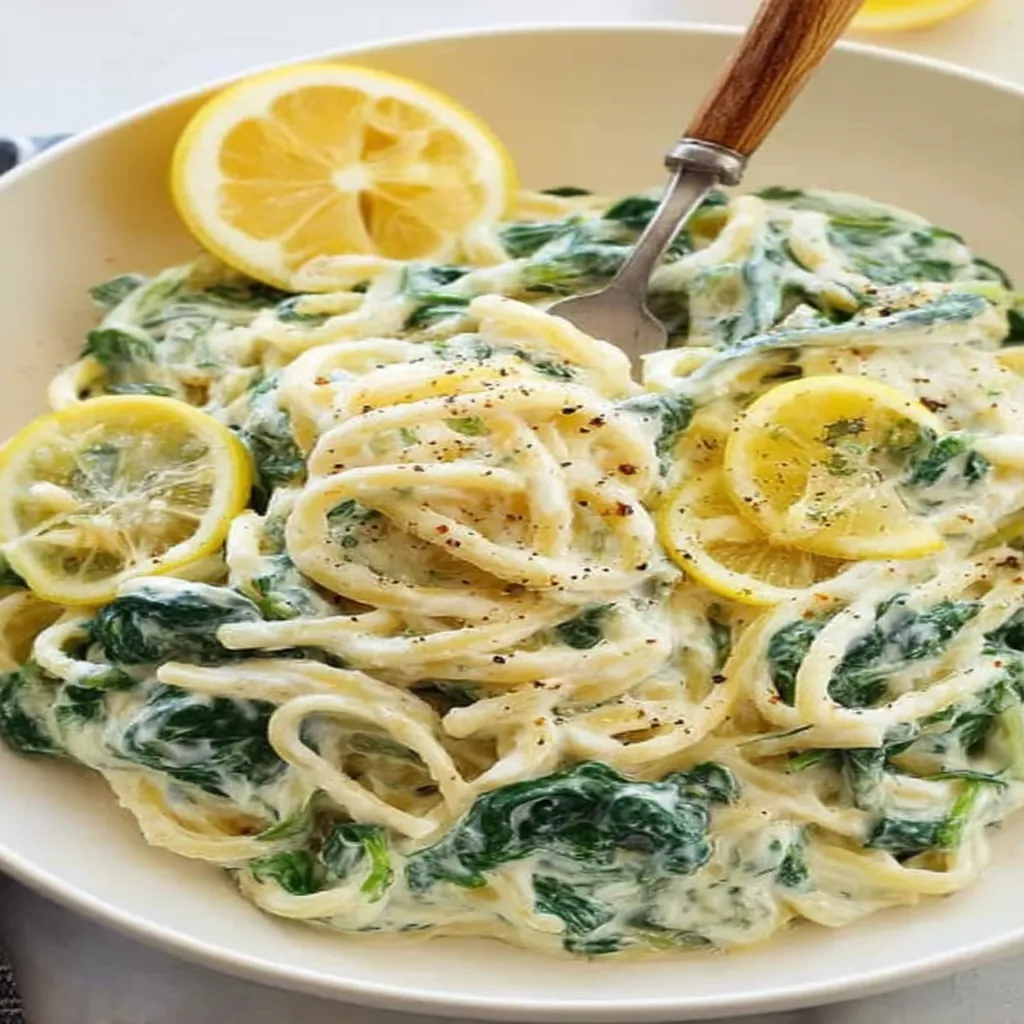 Creamy Lemon Ricotta Spinach Pasta