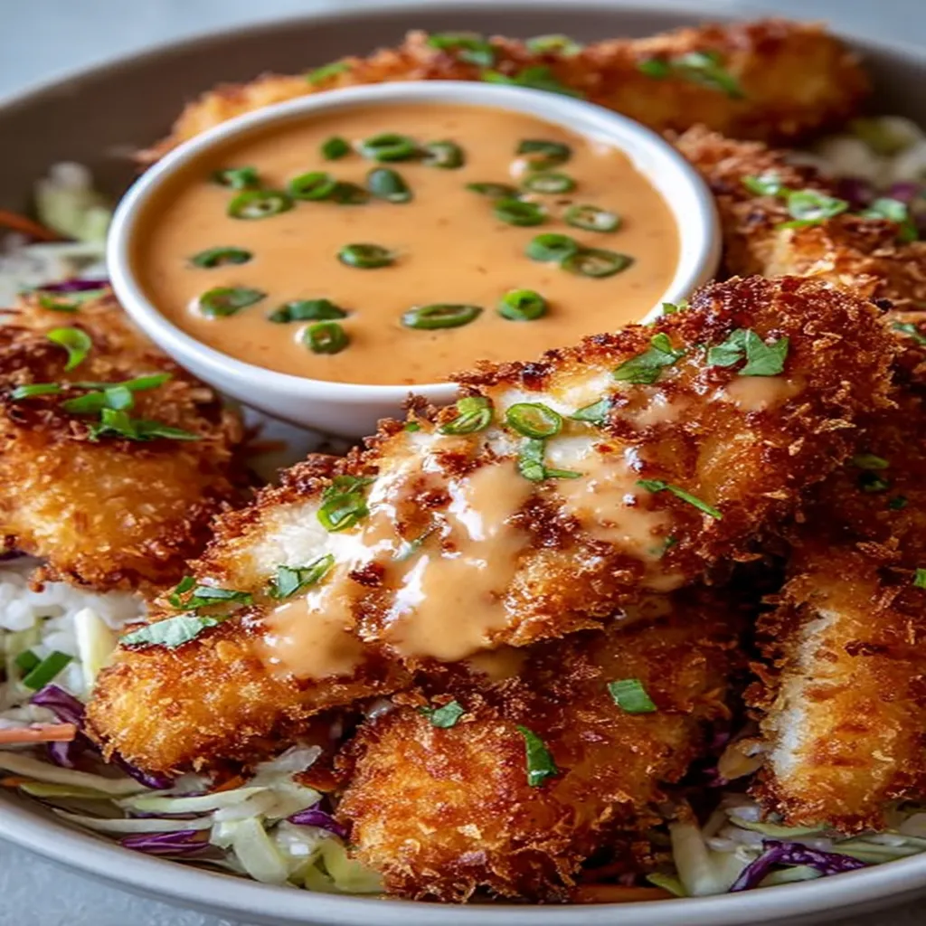 Crispy Coconut Chicken with Bang Bang Sauce