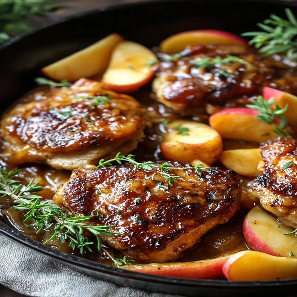 Honey Mustard Apple Chicken with a Savory Twist