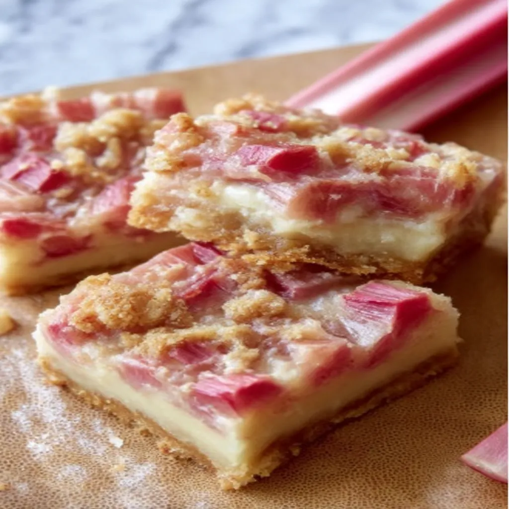 Rhubarb Custard Bars