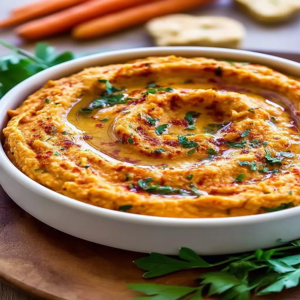 Roasted Carrot & Garlic Hummus