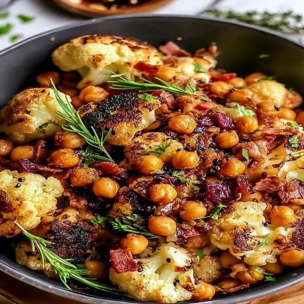Spiced Cauliflower and Chickpeas