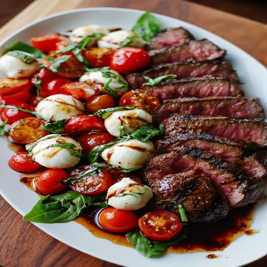 Steak Caprese with Balsamic Dressing