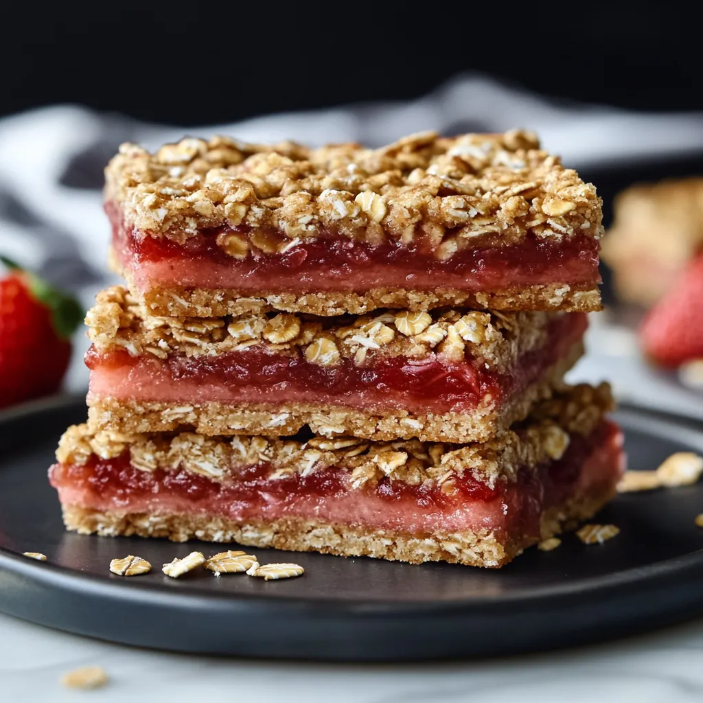 Strawberry Rhubarb Oatmeal Bars Strawberry Rhubarb Oatmeal Bars