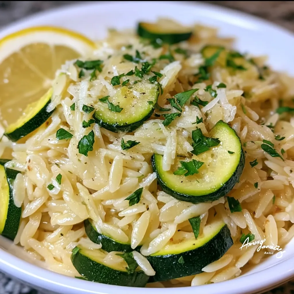 Zucchini and Lemon Orzo