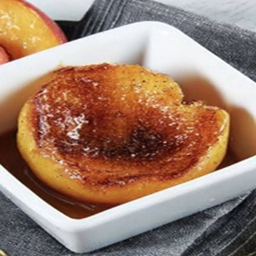 Air Fryer Peaches, juicy, caramelized, sweet, cinnamon, dessert, summer