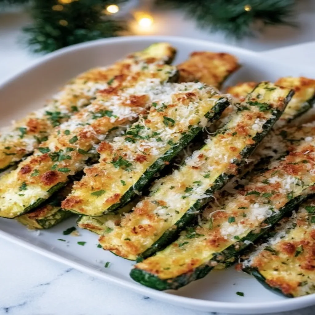 baked parmesan zucchini, crispy, savory, cheesy, delicious, side dish