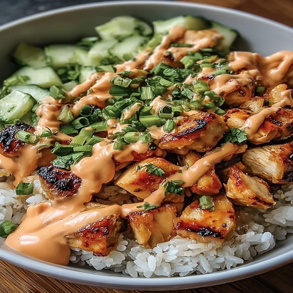 Bang Bang Chicken Bowl recipe, spicy, flavorful, colorful, delicious, Asian-inspired, healthy option, easy to make