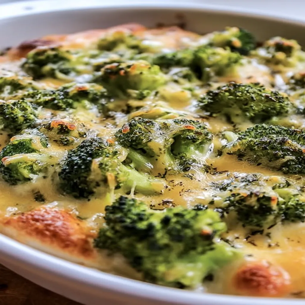 cheesy baked broccoli, easy recipe, delicious side dish, savory, crispy breadcrumbs, gooey cheese