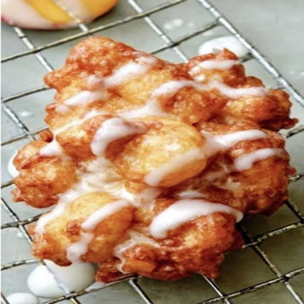 peach fritters, delicious, fresh, golden, crispy, sweet, indulgent