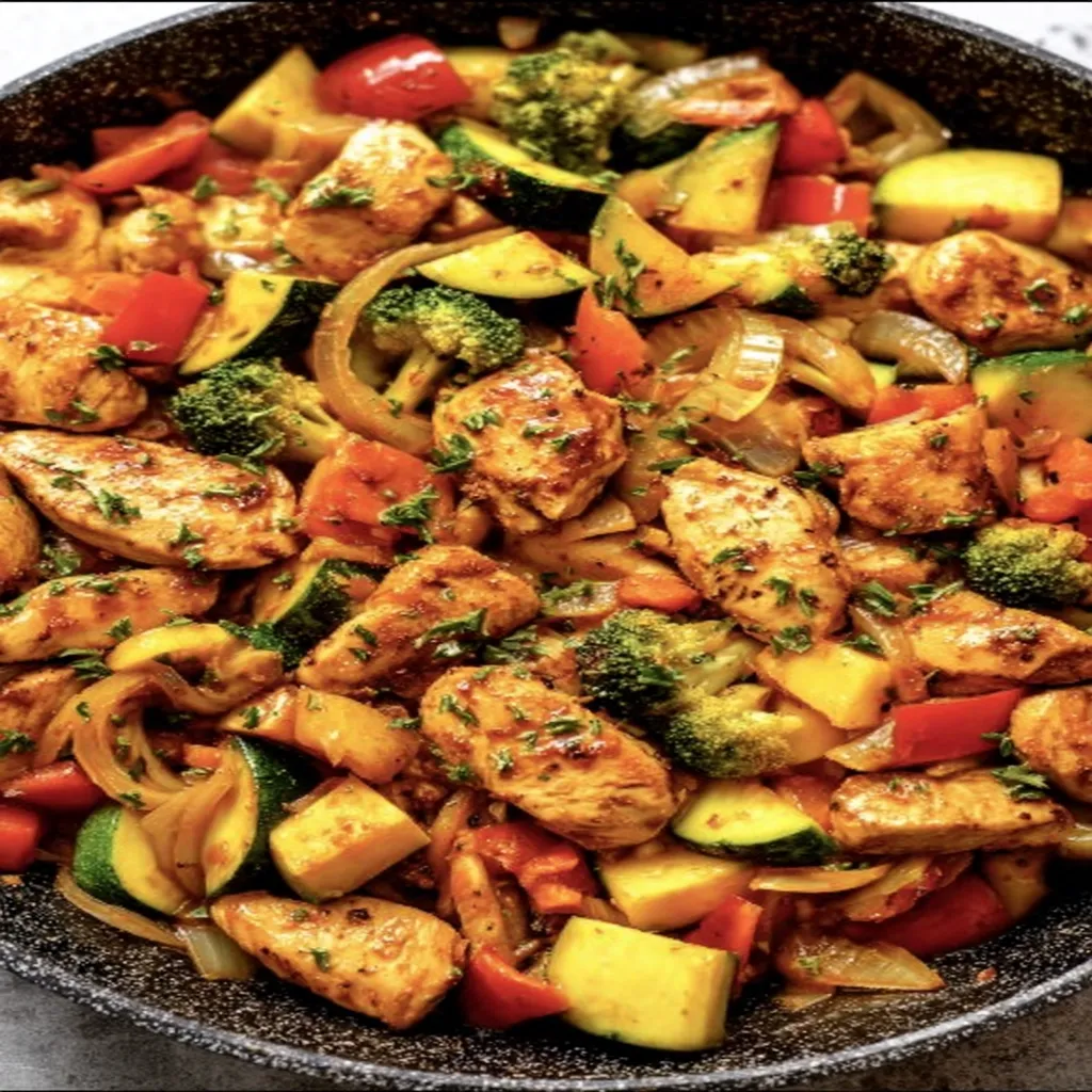 Easy Chicken and Vegetables skillet recipe  recipe step-by-step guide