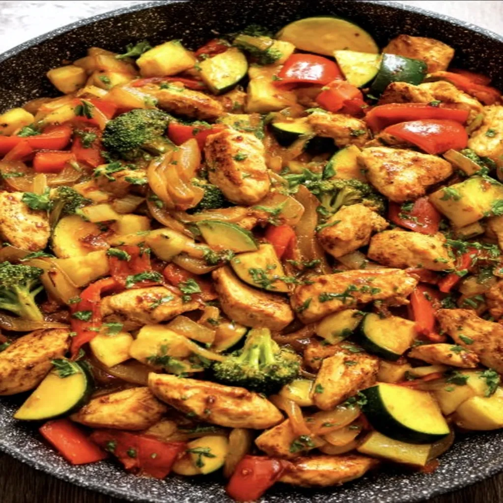 Easy Chicken and Vegetables skillet recipe  recipe step-by-step guide
