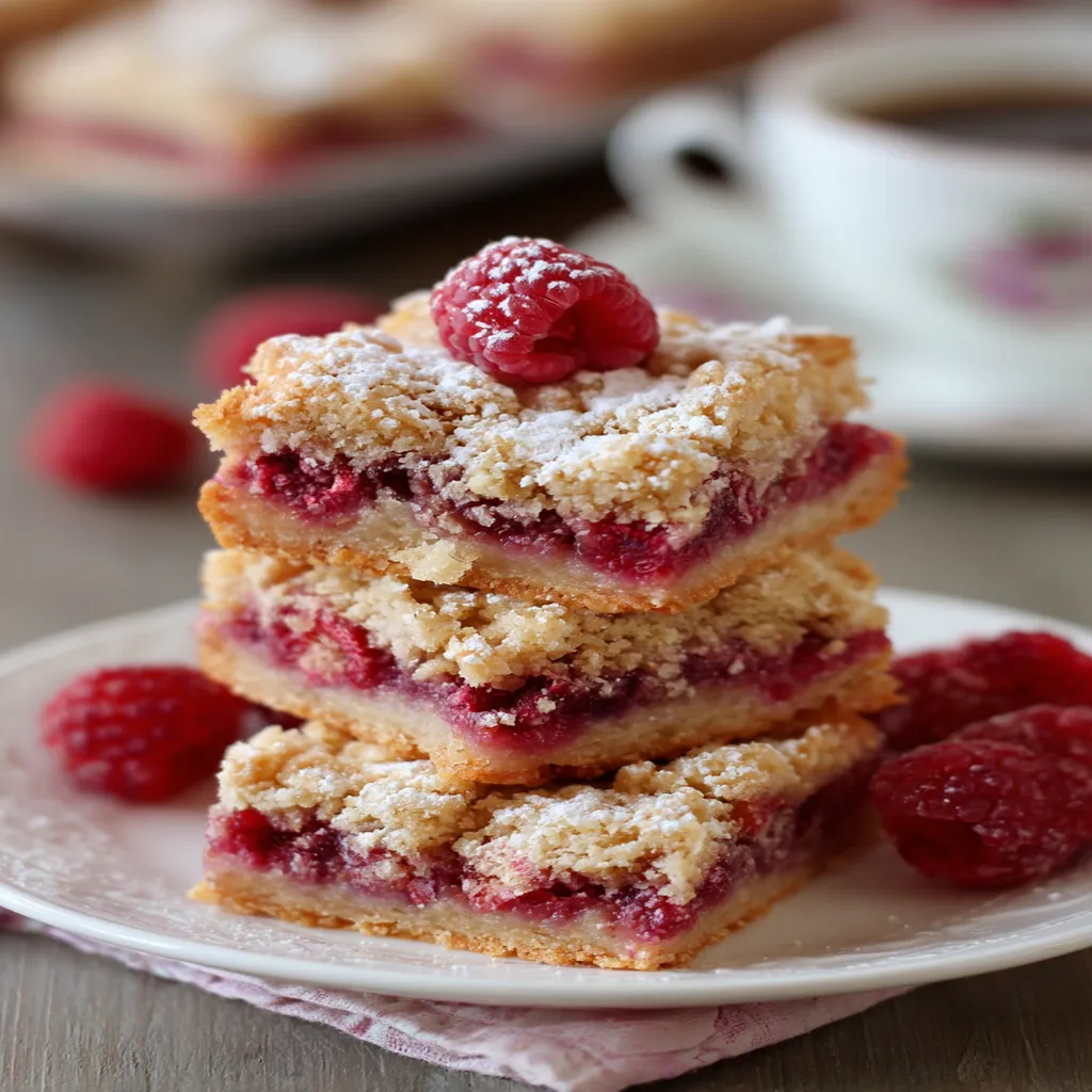 raspberry bars, five ingredients, easy recipe, sweet and tangy, delicious snack