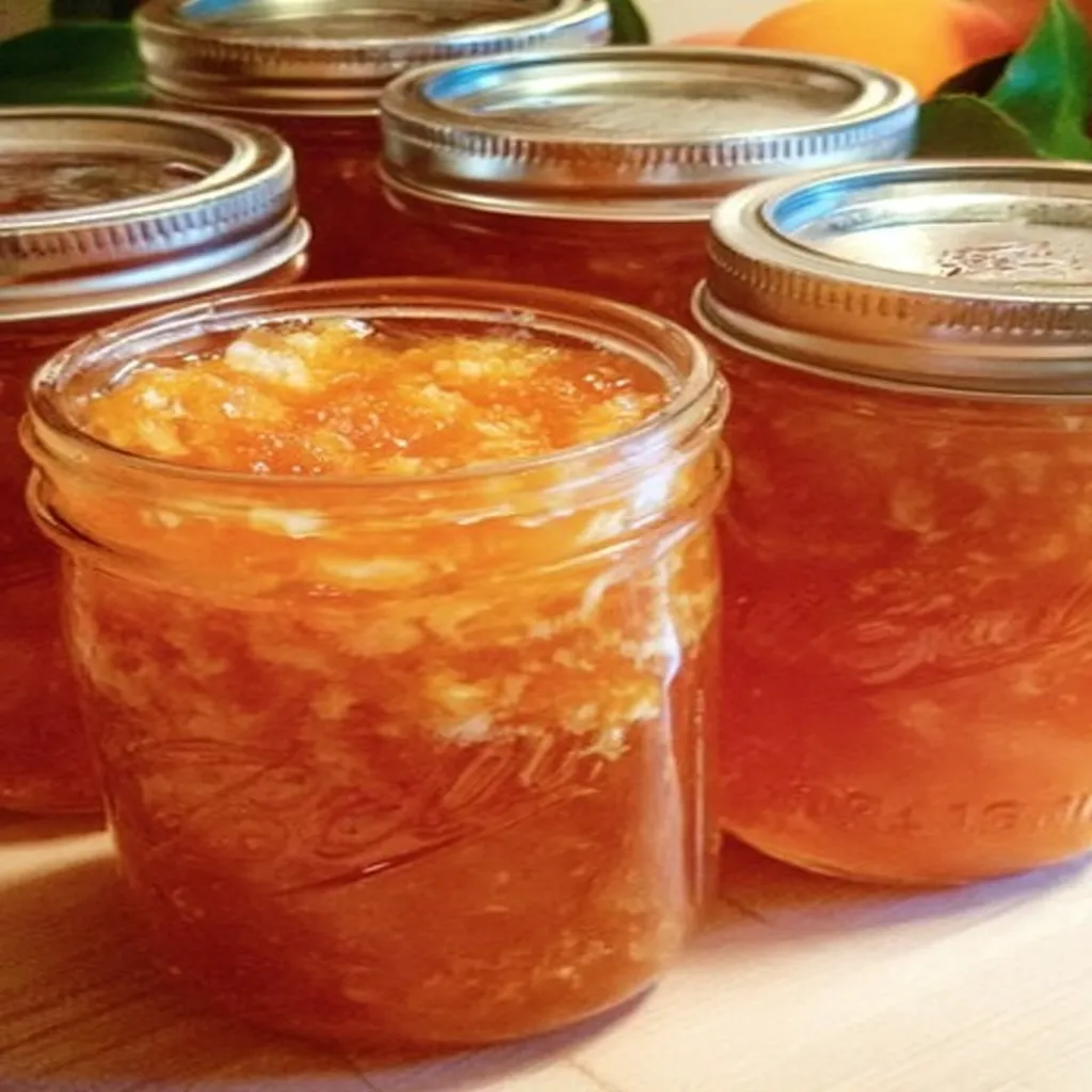 homemade, peach preserves, sweet, fruity, sticky, delicious, spreadable
