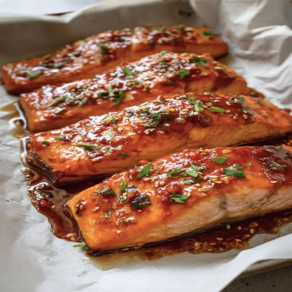 honey glazed salmon, succulent seafood, sweet and savory, caramelized glaze, grilled perfection