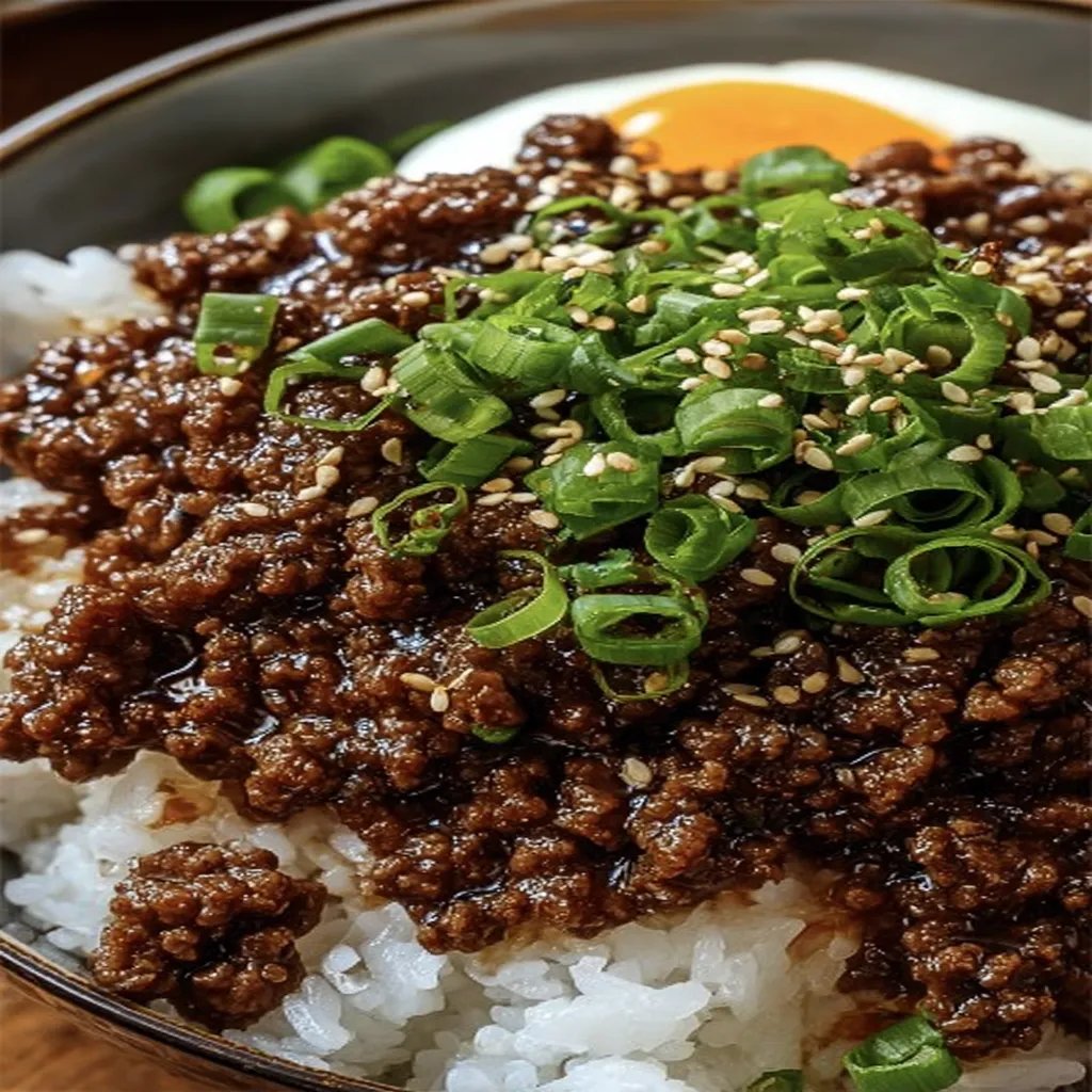 Korean, ground beef, bowl, savory, flavorful, Asian-inspired, delicious