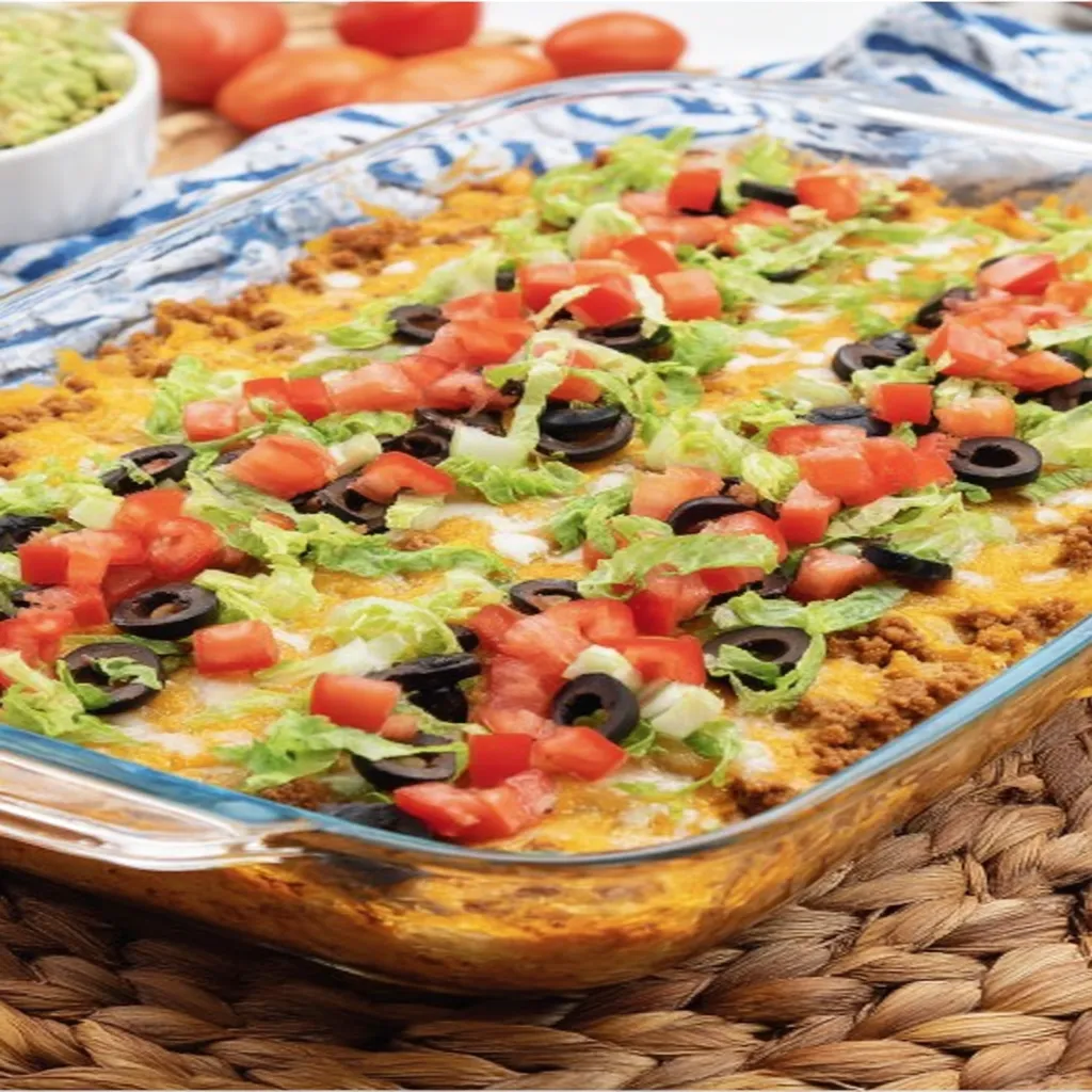 Low cholesterol, taco casserole, savory, flavorful, healthy, Mexican-inspired