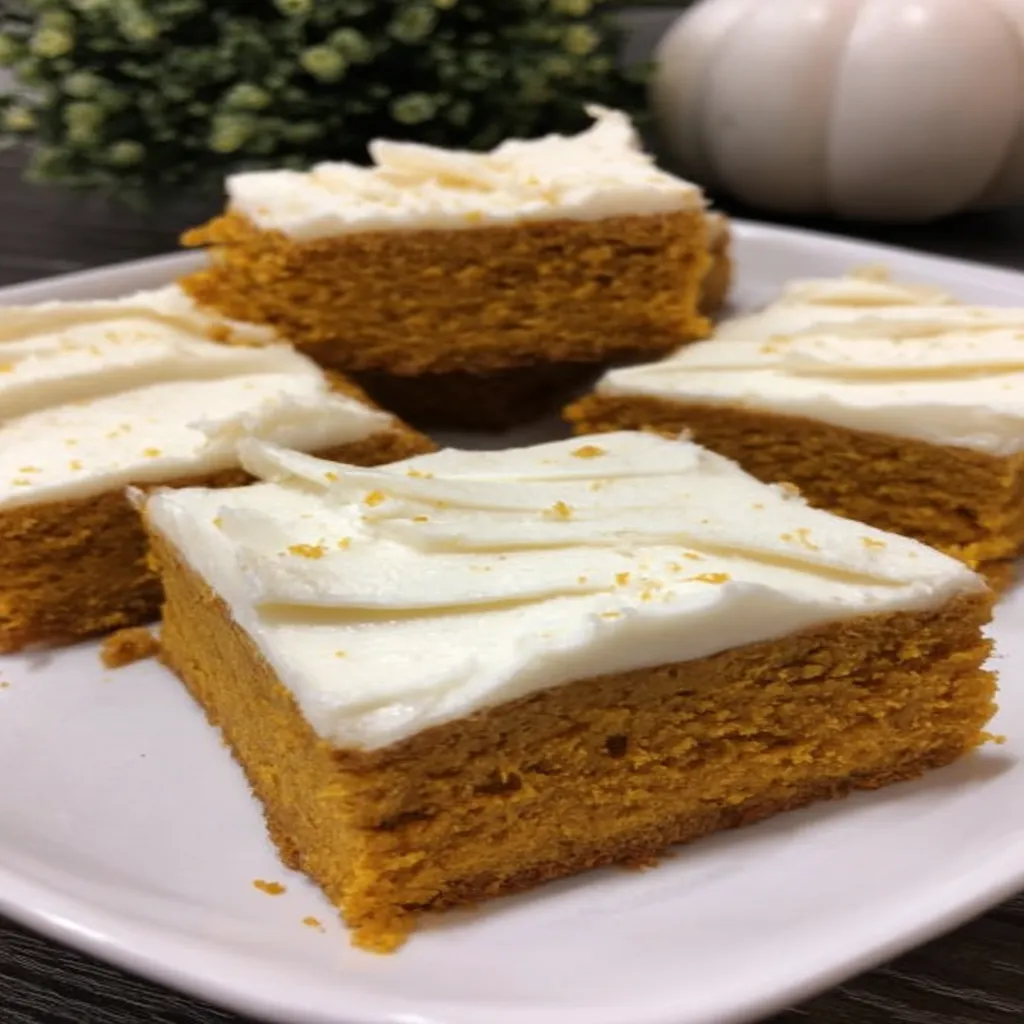 pumpkin bars, autumn dessert, spiced, creamy filling, decadent, seasonal treat
