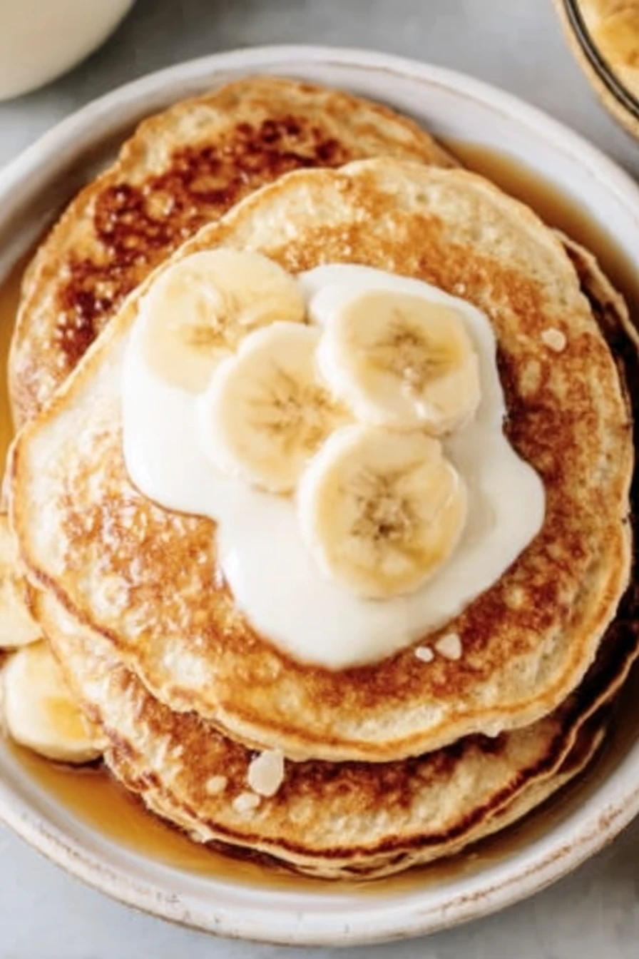 banana pancakes, easy recipe, three ingredients, fluffy, delicious, breakfast option