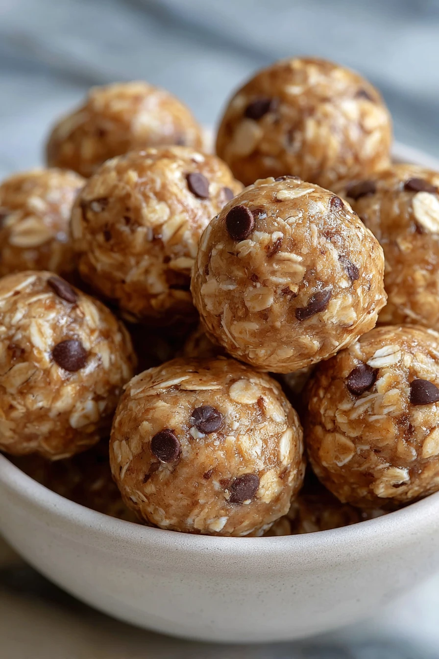 energy oatmeal balls, 4 ingredients, nutritious, energy-packed, wholesome, no-bake, easy snack