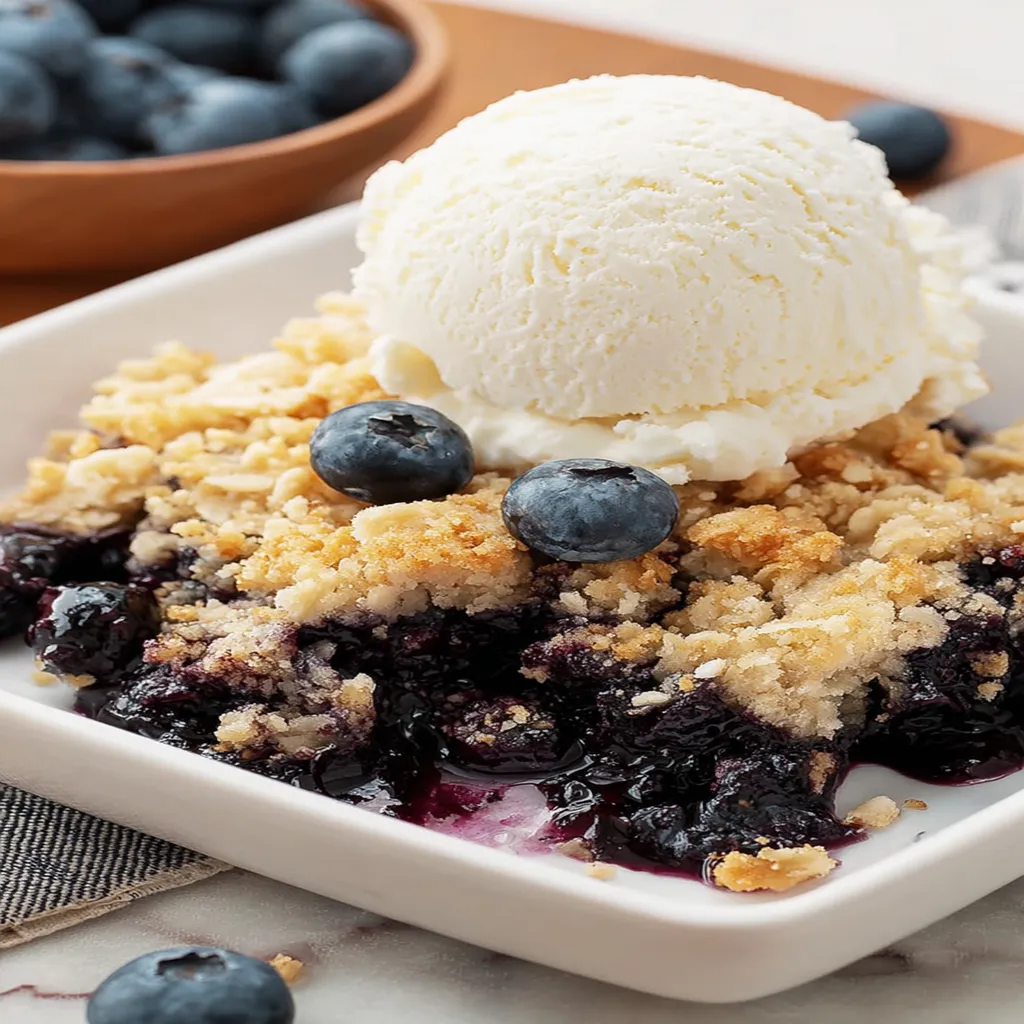 blueberry crisp, delicious dessert, juicy blueberries, buttery streusel, sweet and crunchy, mouthwatering, irresistible flavor