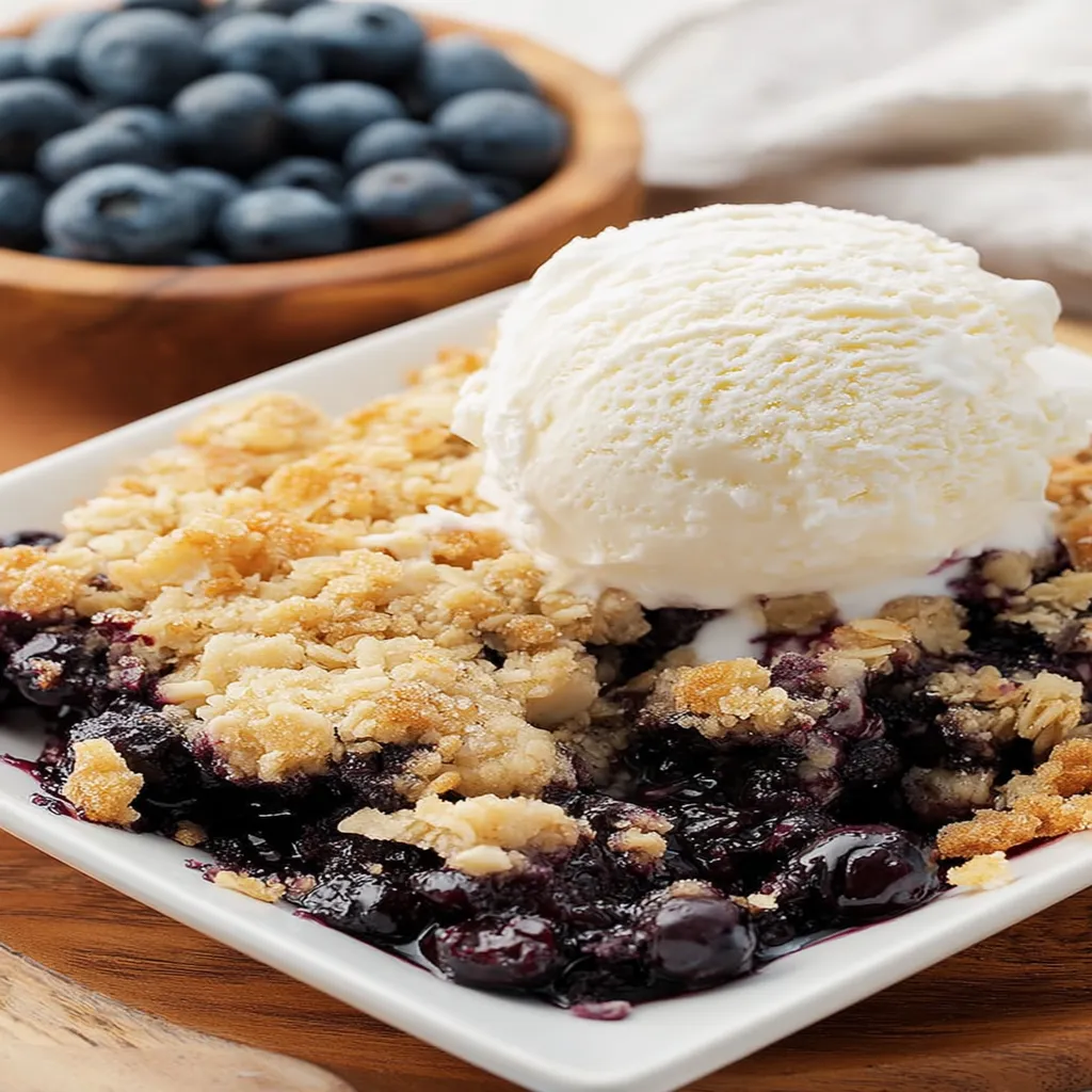 blueberry crisp, delicious dessert, juicy blueberries, buttery streusel, sweet and crunchy, mouthwatering, irresistible flavor