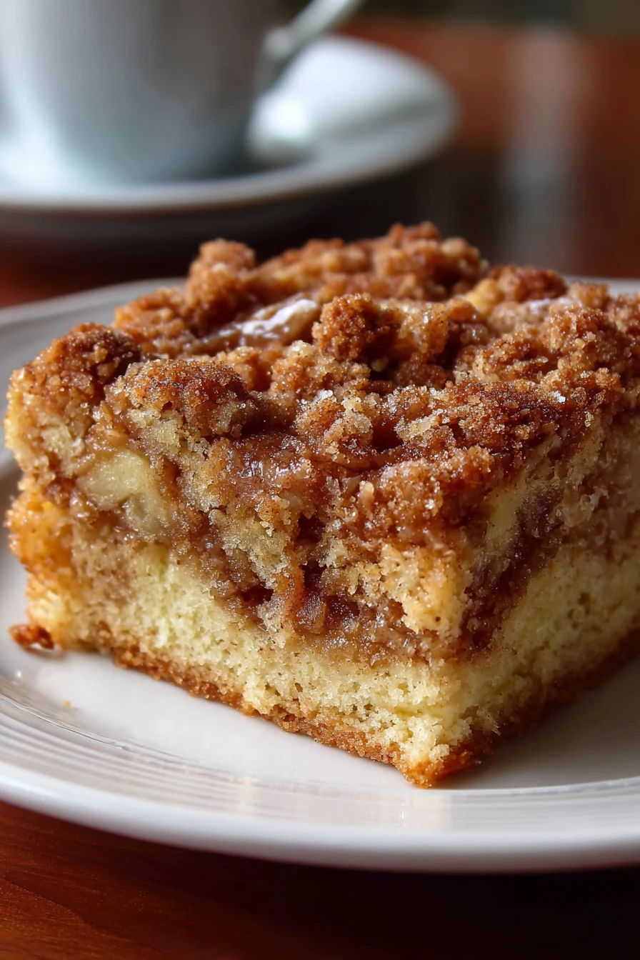apple crumble coffee cake recipe, delicious, aromatic, sweet, crunchy, comforting, indulgent, homemade