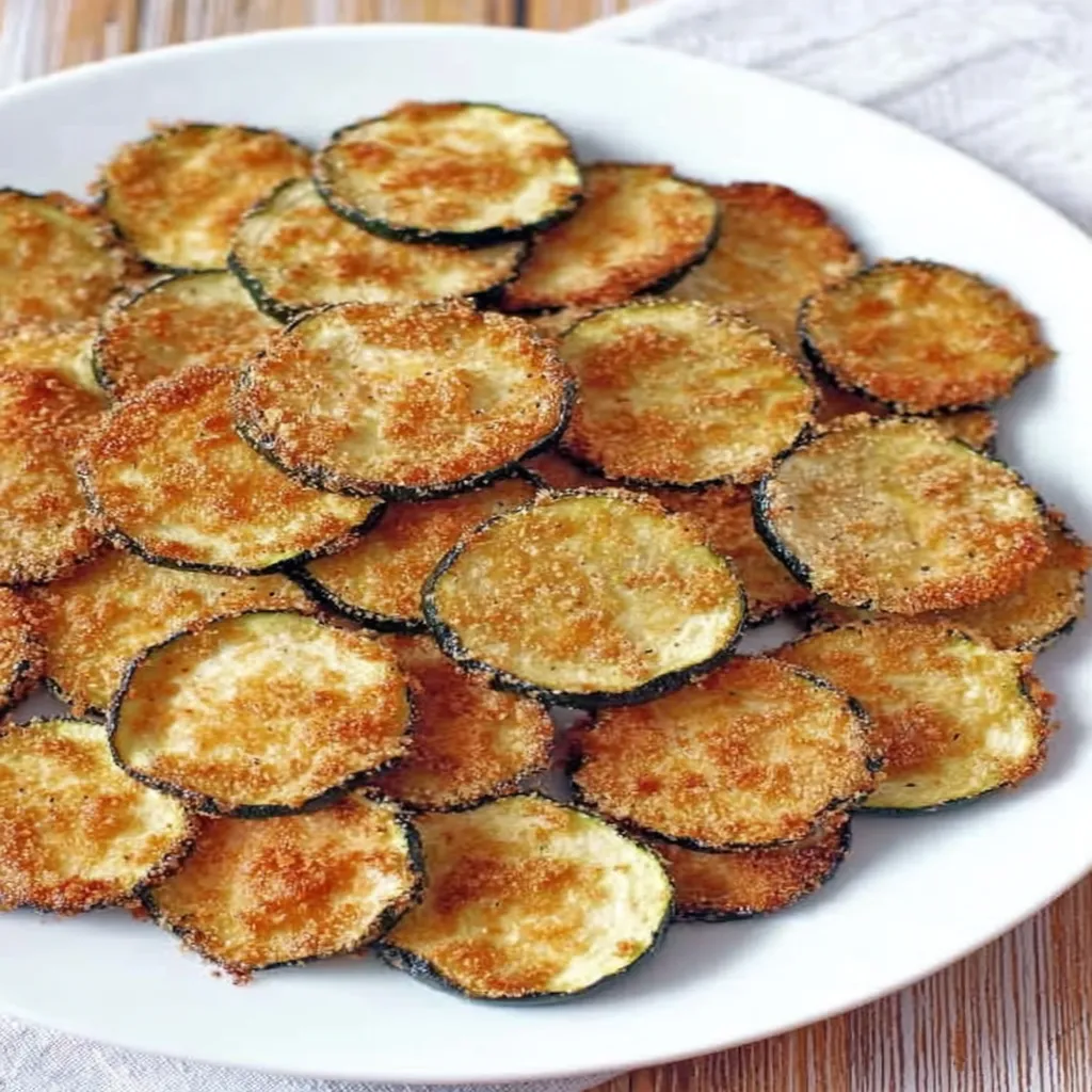 baked zucchini chips, crispy, savory, healthy snack, oven-baked, flavorful, crunchy texture