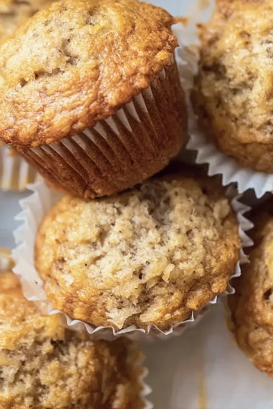 banana muffins, delicious, moist, golden brown, irresistible, sweet and satisfying