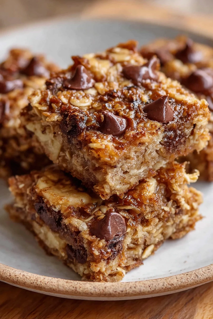banana oatmeal bars, nutritious snack, chewy texture, wholesome ingredients, delicious and filling