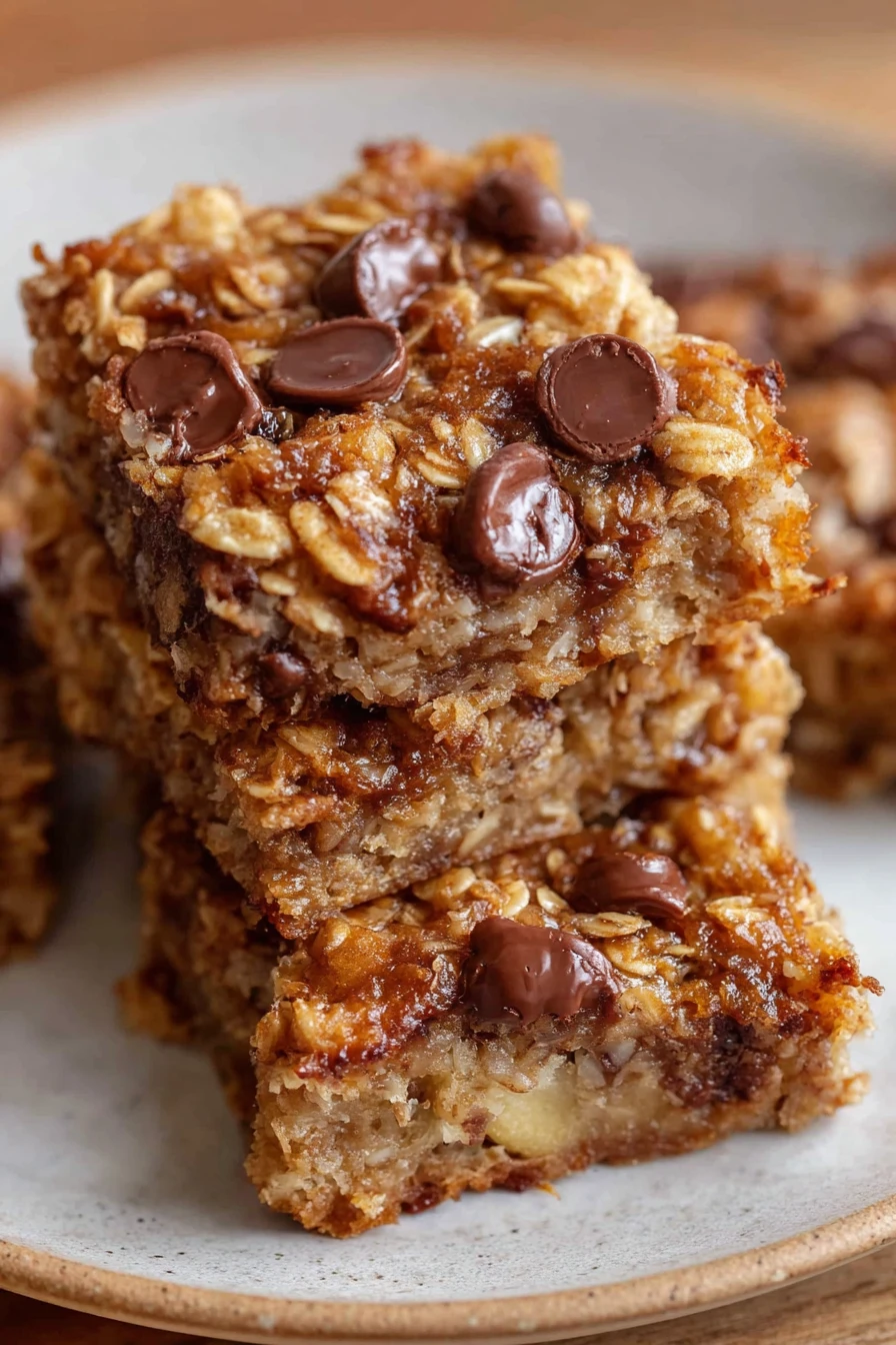 banana oatmeal bars, nutritious snack, chewy texture, wholesome ingredients, delicious and filling