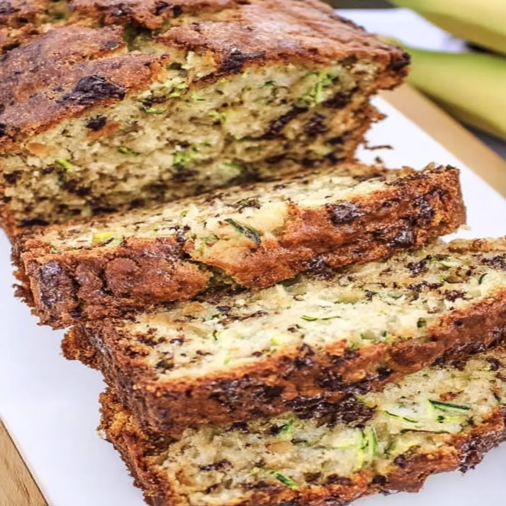 banana zucchini bread, moist, flavorful, healthy, delicious, homemade, baked, nutritious