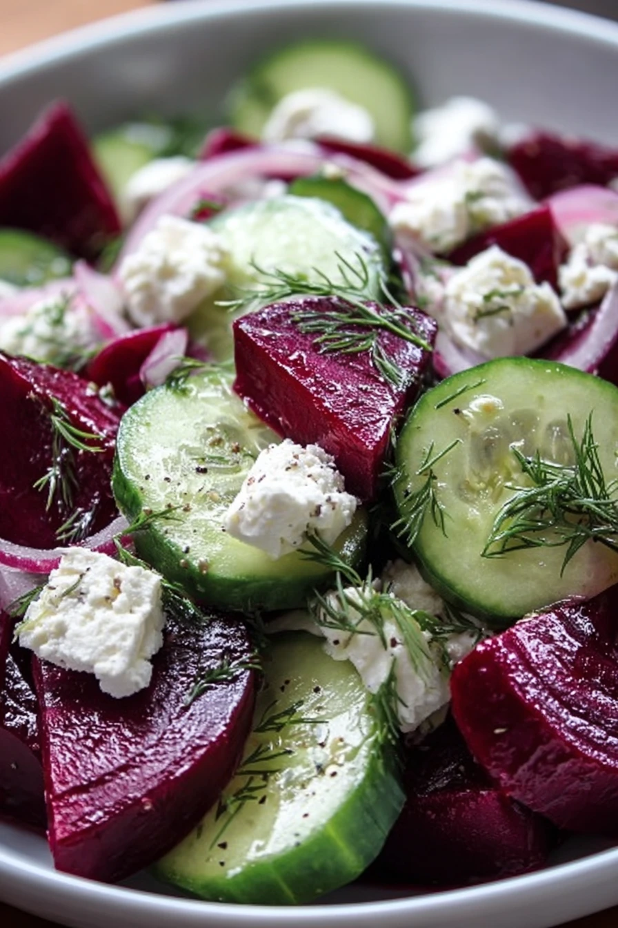 Beet Salad with Feta, Cucumbers & Dill recipe step-by-step guide