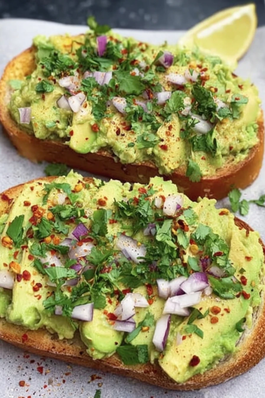 avocado toast, delicious breakfast, ripe avocados, crunchy toast, mouthwatering, flavorful, satisfying brunch