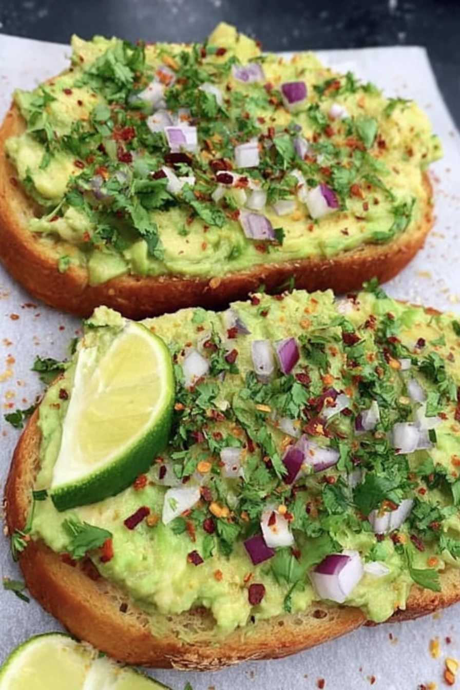 avocado toast, delicious breakfast, ripe avocados, crunchy toast, mouthwatering, flavorful, satisfying brunch