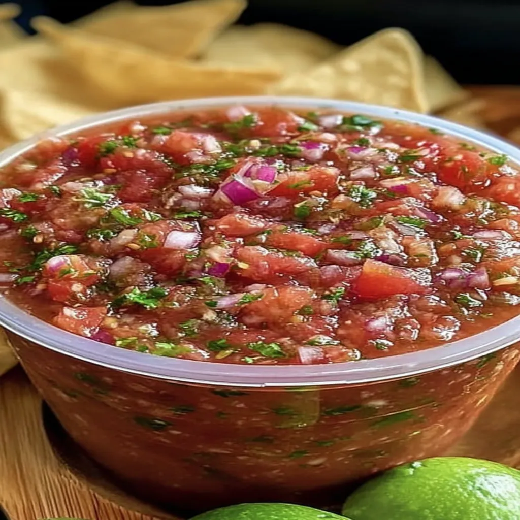 homemade salsa recipe, fresh ingredients, spicy, flavorful, vibrant colors, appetizing, delicious flavor
