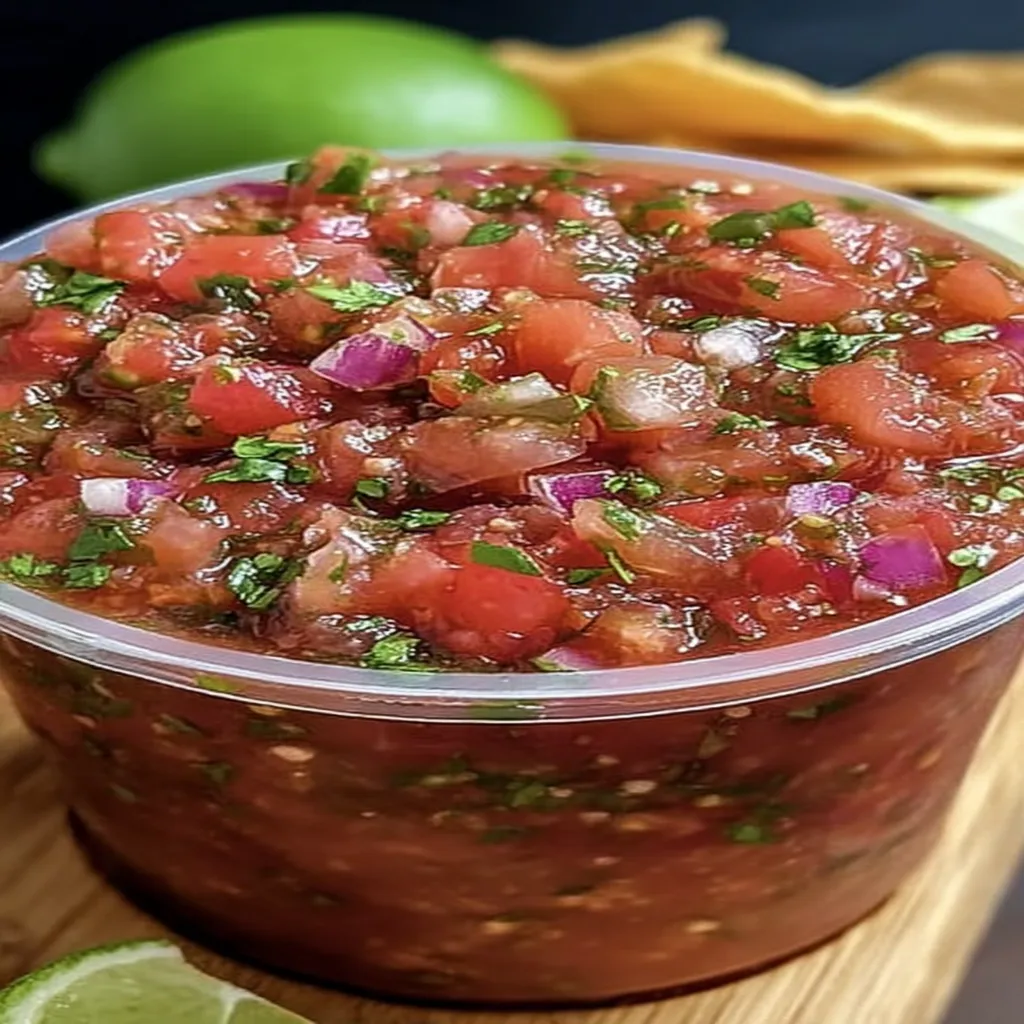 homemade salsa recipe, fresh ingredients, spicy, flavorful, vibrant colors, appetizing, delicious flavor