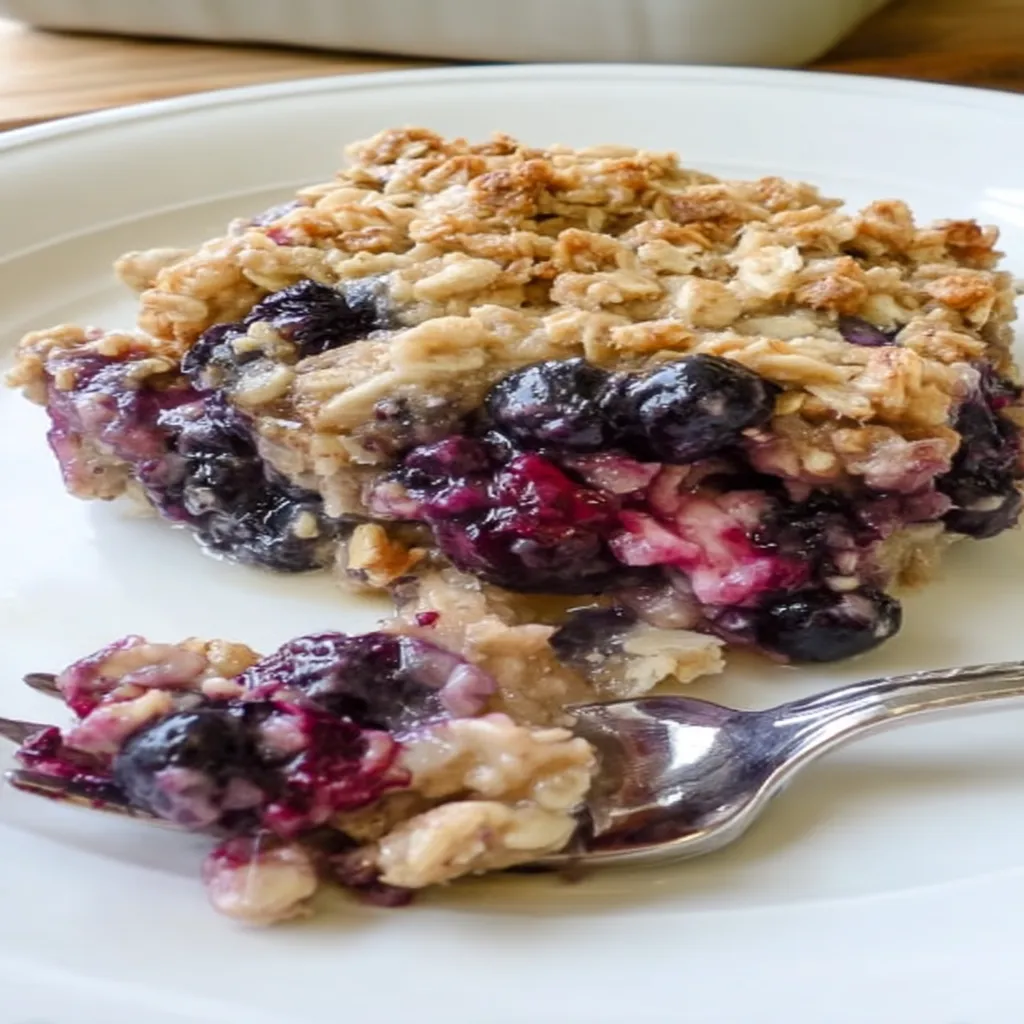 blueberry baked oatmeal, wholesome breakfast, delicious, fruity, nutritious, baked, oats