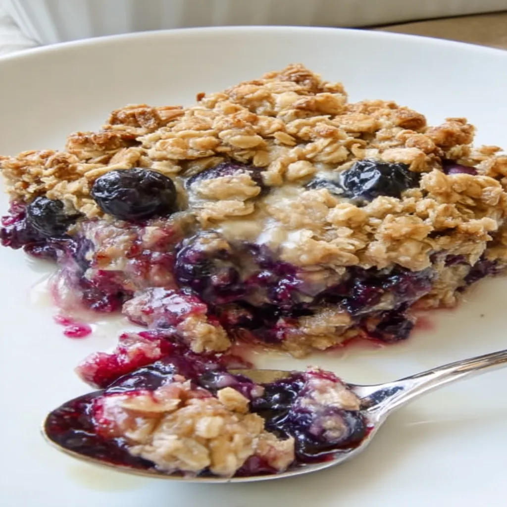 blueberry baked oatmeal, wholesome breakfast, delicious, fruity, nutritious, baked, oats