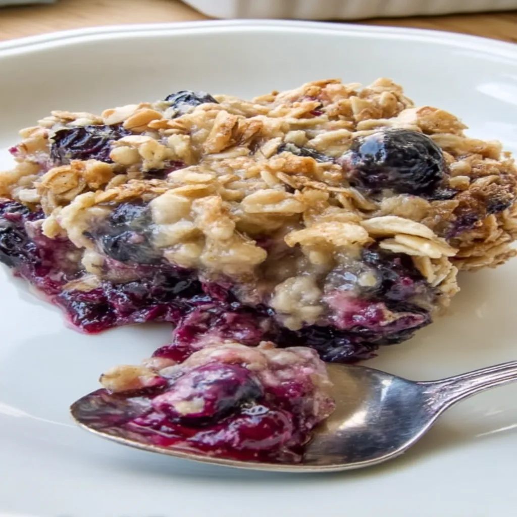 blueberry baked oatmeal, wholesome breakfast, delicious, fruity, nutritious, baked, oats
