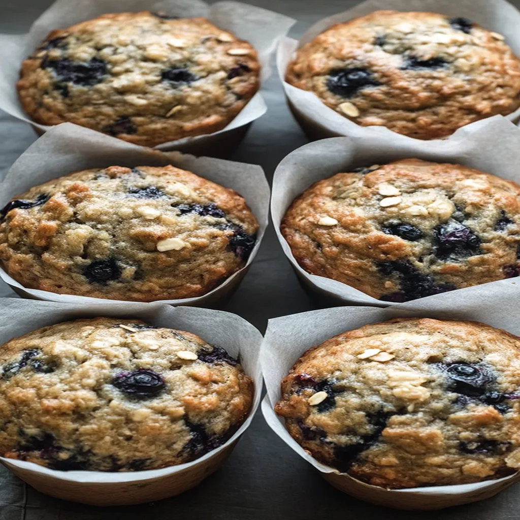 blueberry banana oatmeal muffins, delicious, moist, fruity, nutritious, homemade, baked goods, breakfast treat
