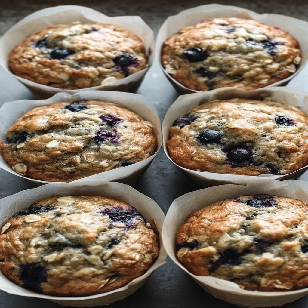 blueberry banana oatmeal muffins, delicious, moist, fruity, nutritious, homemade, baked goods, breakfast treat