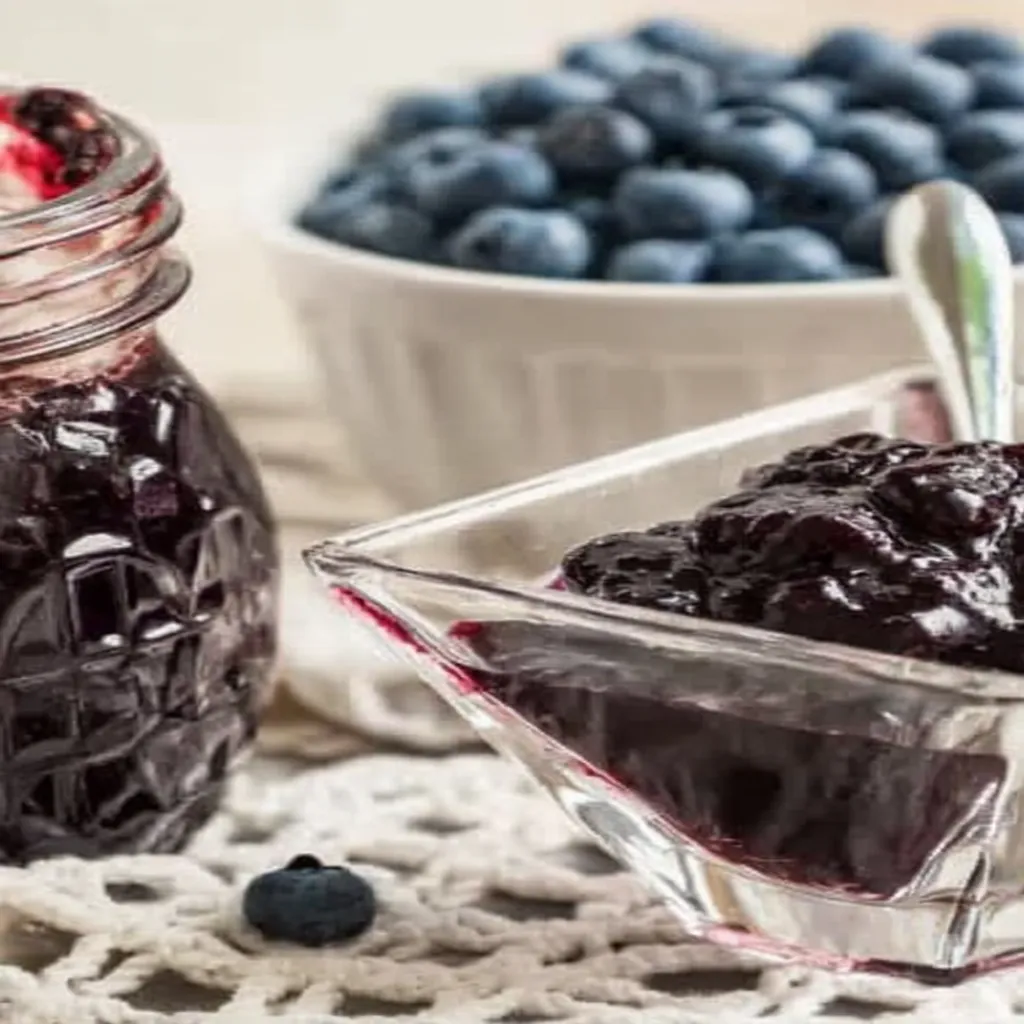 blueberry jam, canning recipe, delicious, homemade, sweet and tangy