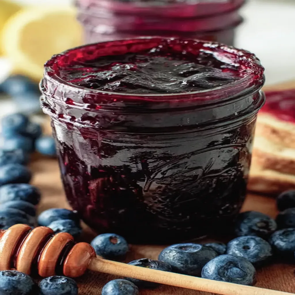 blueberry jam, vanilla swirl, sweet, fruity, aromatic, delicious, spreadable